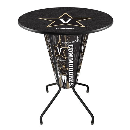 Holland Bar Stool Co Lighted 42" Black Vanderbilt Pub Table L218B42Vander36RVander
